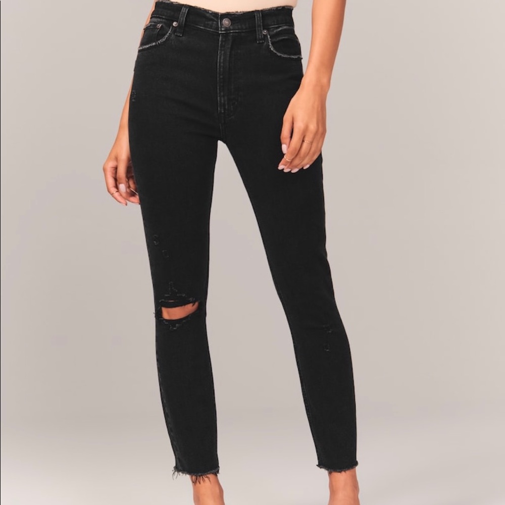 High rise skinny jeans
